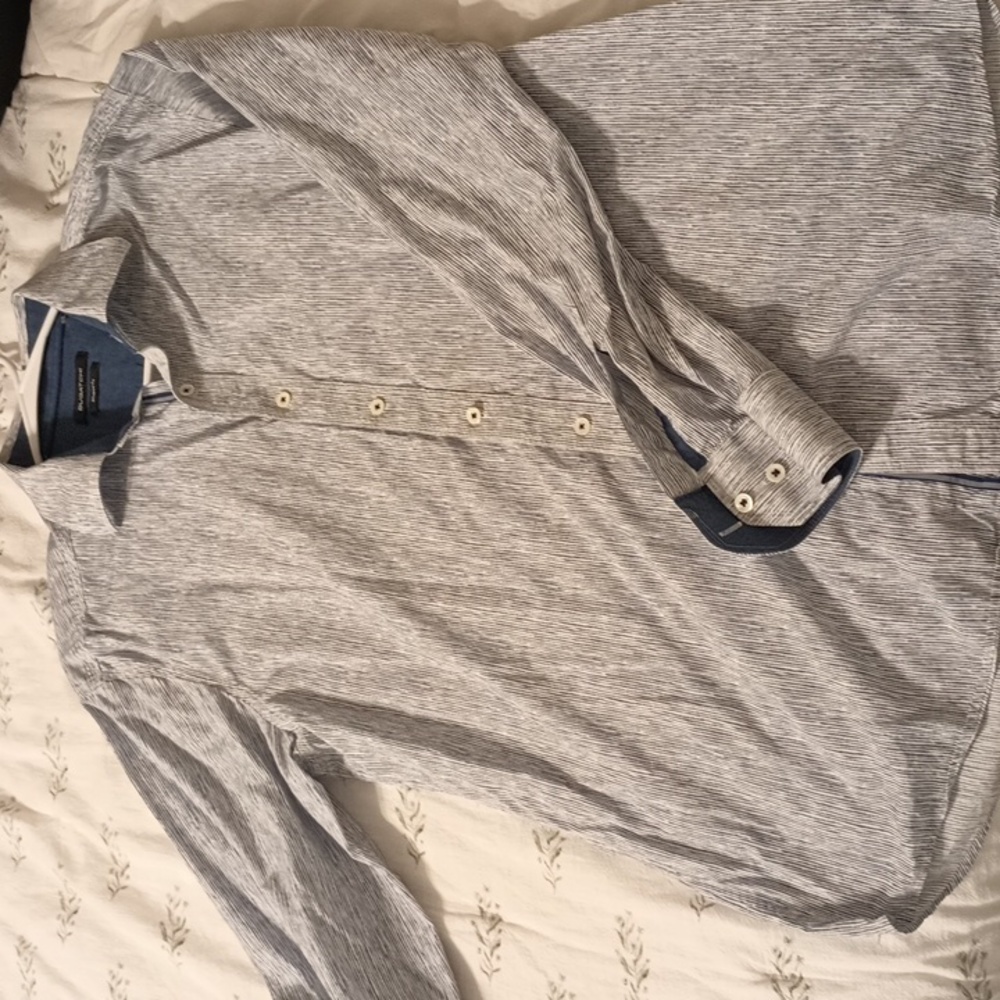 Men's bugatchi button down blue